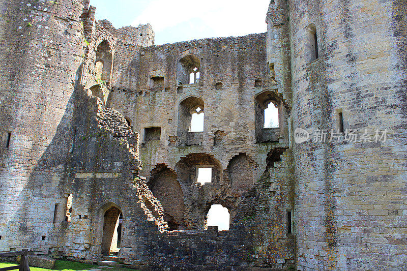 图片Nunney城堡废墟，靠近Frome, Somerset, England, UK